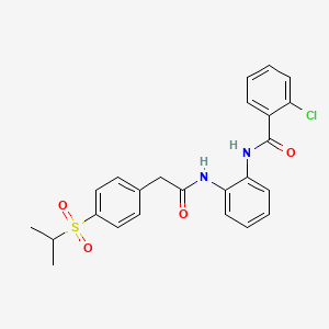 2-chloro-N-(2-(2-(4-(isopropylsulfonyl)phenyl)acetamido)phenyl)benzamide