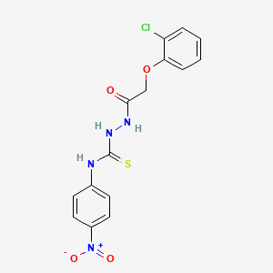 2-[2-(2-chlorophenoxy)acetyl]-N-(4-nitrophenyl)-1-hydrazinecarbothioamide