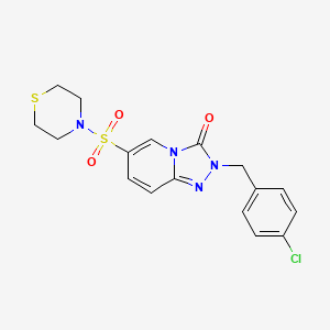 2-(4-chlorobenzyl)-6-(thiomorpholinosulfonyl)-[1,2,4]triazolo[4,3-a]pyridin-3(2H)-one