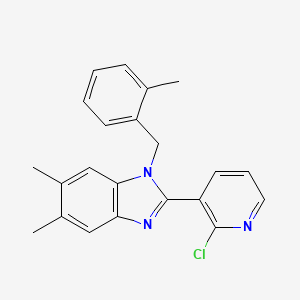 2-(2-chloro-3-pyridinyl)-5,6-dimethyl-1-(2-methylbenzyl)-1H-1,3-benzimidazole