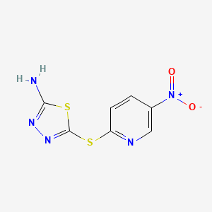 5-[(5-Nitropyridin-2-yl)sulfanyl]-1,3,4-thiadiazol-2-amine