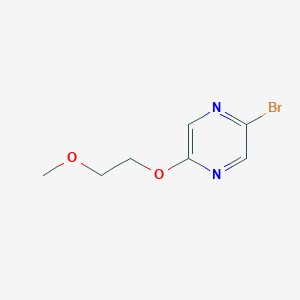 molecular formula C7H9BrN2O2 B2981736 2-Bromo-5-(2-methoxyethoxy)pyrazine CAS No. 1351523-79-9