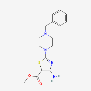 B2981747 Methyl 4-amino-2-(4-benzylpiperazino)-1,3-thiazole-5-carboxylate CAS No. 343375-51-9