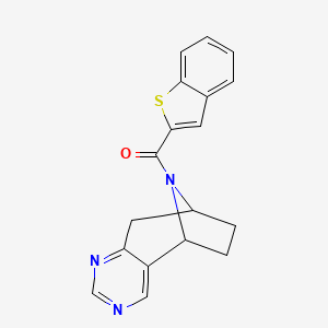 molecular formula C18H15N3OS B2981780 benzo[b]thiophen-2-yl((5R,8S)-6,7,8,9-tetrahydro-5H-5,8-epiminocyclohepta[d]pyrimidin-10-yl)methanone CAS No. 2058730-93-9
