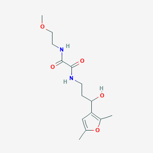molecular formula C14H22N2O5 B2981805 N1-(3-(2,5-dimethylfuran-3-yl)-3-hydroxypropyl)-N2-(2-methoxyethyl)oxalamide CAS No. 1421505-75-0