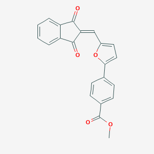 molecular formula C22H14O5 B298183 METHYL 4-{5-[(1,3-DIOXO-2,3-DIHYDRO-1H-INDEN-2-YLIDENE)METHYL]FURAN-2-YL}BENZOATE 