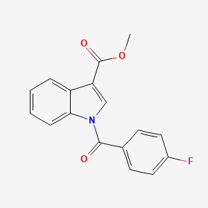 molecular formula C17H12FNO3 B2981852 Methyl 1-(4-fluorobenzoyl)-1H-indole-3-carboxylate CAS No. 401580-42-5