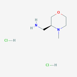 molecular formula C6H16Cl2N2O B2981855 (S)-C-(4-Methyl-morpholin-3-yl)-methylamine dihydrochloride CAS No. 1965314-68-4