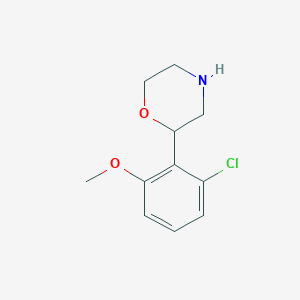 molecular formula C11H14ClNO2 B2981997 2-(2-Chloro-6-methoxyphenyl)morpholine CAS No. 1859887-52-7