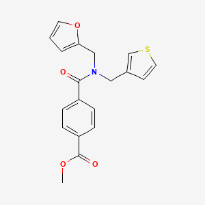 molecular formula C19H17NO4S B2981999 Methyl 4-((furan-2-ylmethyl)(thiophen-3-ylmethyl)carbamoyl)benzoate CAS No. 1219902-82-5