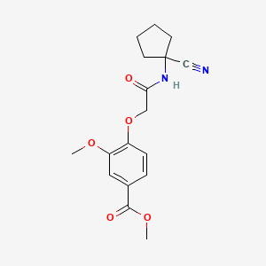 molecular formula C17H20N2O5 B2982006 Methyl 4-{[(1-cyanocyclopentyl)carbamoyl]methoxy}-3-methoxybenzoate CAS No. 1197851-66-3