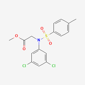 molecular formula C16H15Cl2NO4S B2982046 methyl N-(3,5-dichlorophenyl)-N-[(4-methylphenyl)sulfonyl]glycinate CAS No. 358755-86-9