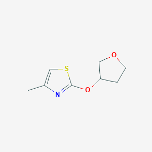 molecular formula C8H11NO2S B2982113 4-Methyl-2-(oxolan-3-yloxy)-1,3-thiazole CAS No. 2175978-43-3