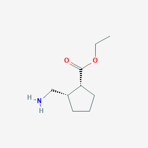 molecular formula C9H17NO2 B2982190 Ethyl (1R,2S)-2-(aminomethyl)cyclopentane-1-carboxylate CAS No. 1903998-44-6