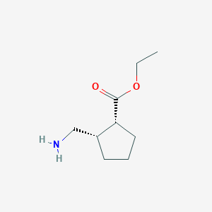 Ethyl (1R,2S)-2-(aminomethyl)cyclopentane-1-carboxylate