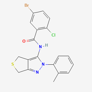 5-bromo-2-chloro-N-[2-(2-methylphenyl)-4,6-dihydrothieno[3,4-c]pyrazol-3-yl]benzamide