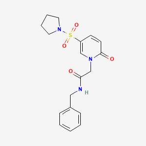 N-benzyl-2-(2-oxo-5-pyrrolidin-1-ylsulfonylpyridin-1-yl)acetamide