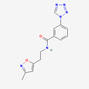 N-(2-(3-methylisoxazol-5-yl)ethyl)-3-(1H-tetrazol-1-yl)benzamide