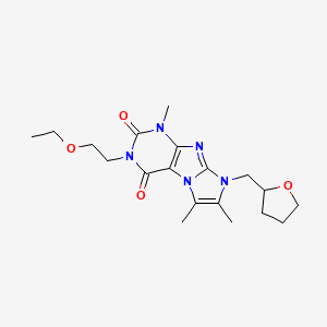 2-(2-Ethoxyethyl)-4,7,8-trimethyl-6-(oxolan-2-ylmethyl)purino[7,8-a]imidazole-1,3-dione