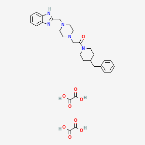 2-(4-((1H-benzo[d]imidazol-2-yl)methyl)piperazin-1-yl)-1-(4-benzylpiperidin-1-yl)ethanone dioxalate