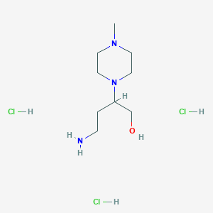 4-Amino-2-(4-methylpiperazin-1-yl)butan-1-ol;trihydrochloride