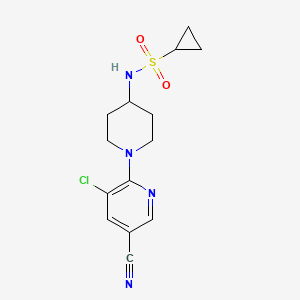 N-[1-(3-chloro-5-cyanopyridin-2-yl)piperidin-4-yl]cyclopropanesulfonamide