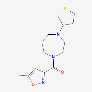 (5-Methylisoxazol-3-yl)(4-(tetrahydrothiophen-3-yl)-1,4-diazepan-1-yl)methanone