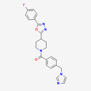 (4-((1H-imidazol-1-yl)methyl)phenyl)(4-(5-(4-fluorophenyl)-1,3,4-oxadiazol-2-yl)piperidin-1-yl)methanone