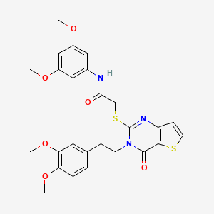 2-((3-(3,4-dimethoxyphenethyl)-4-oxo-3,4-dihydrothieno[3,2-d]pyrimidin-2-yl)thio)-N-(3,5-dimethoxyphenyl)acetamide