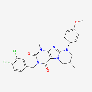 3-[(3,4-dichlorophenyl)methyl]-9-(4-methoxyphenyl)-1,7-dimethyl-7,8-dihydro-6H-purino[7,8-a]pyrimidine-2,4-dione