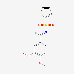 (E)-N-(3,4-dimethoxybenzylidene)thiophene-2-sulfonamide