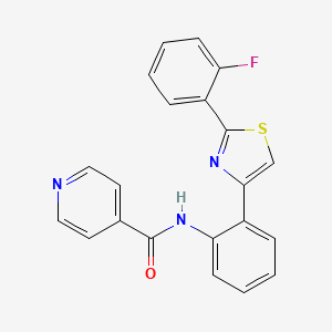 N-(2-(2-(2-fluorophenyl)thiazol-4-yl)phenyl)isonicotinamide