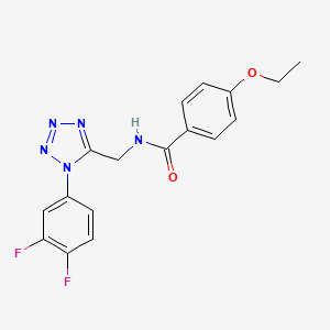 molecular formula C17H15F2N5O2 B2982396 N-((1-(3,4-difluorophenyl)-1H-tetrazol-5-yl)methyl)-4-ethoxybenzamide CAS No. 1005306-36-4