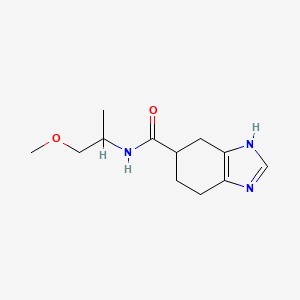 molecular formula C12H19N3O2 B2982402 N-(1-methoxypropan-2-yl)-4,5,6,7-tetrahydro-1H-benzo[d]imidazole-5-carboxamide CAS No. 2034583-72-5