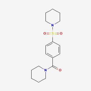 molecular formula C17H24N2O3S B2982440 Piperidin-1-yl-(4-piperidin-1-ylsulfonylphenyl)methanone CAS No. 433253-77-1