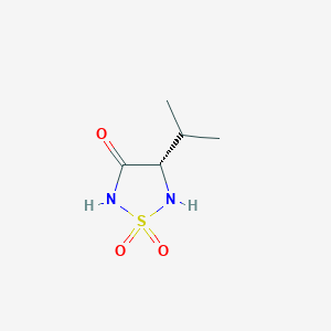 molecular formula C5H10N2O3S B2982451 (4S)-4-(propan-2-yl)-1lambda6,2,5-thiadiazolidine-1,1,3-trione CAS No. 174466-64-9