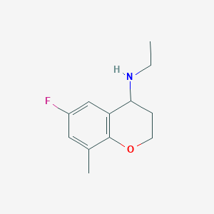 molecular formula C12H16FNO B2982455 N-Ethyl-6-fluoro-8-methyl-3,4-dihydro-2H-chromen-4-amine CAS No. 1554168-99-8
