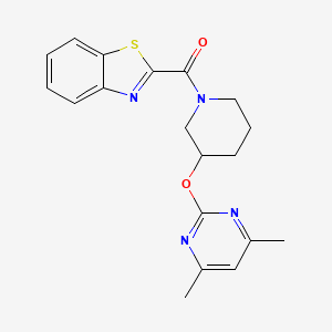 molecular formula C19H20N4O2S B2982461 Benzo[d]thiazol-2-yl(3-((4,6-dimethylpyrimidin-2-yl)oxy)piperidin-1-yl)methanone CAS No. 2097888-43-0