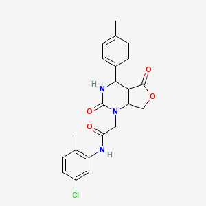 molecular formula C22H20ClN3O4 B2982479 N-(5-chloro-2-methylphenyl)-2-[4-(4-methylphenyl)-2,5-dioxo-1H,2H,3H,4H,5H,7H-furo[3,4-d]pyrimidin-1-yl]acetamide CAS No. 1251593-46-0