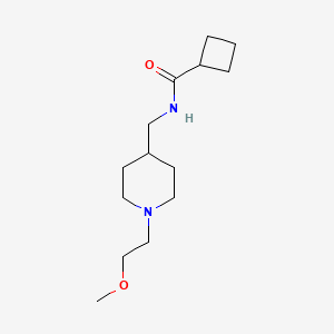 molecular formula C14H26N2O2 B2982501 N-((1-(2-methoxyethyl)piperidin-4-yl)methyl)cyclobutanecarboxamide CAS No. 1208709-72-1