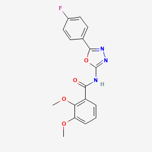 molecular formula C17H14FN3O4 B2982502 N-[5-(4-fluorophenyl)-1,3,4-oxadiazol-2-yl]-2,3-dimethoxybenzamide CAS No. 895442-76-9