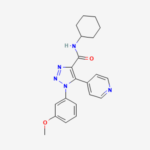 N-cyclohexyl-1-(3-methoxyphenyl)-5-(pyridin-4-yl)-1H-1,2,3-triazole-4-carboxamide