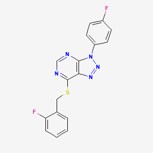7-((2-fluorobenzyl)thio)-3-(4-fluorophenyl)-3H-[1,2,3]triazolo[4,5-d]pyrimidine