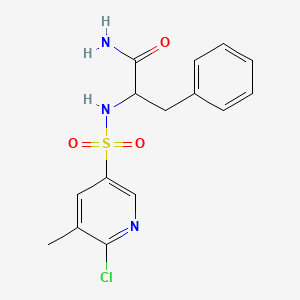 2-(6-Chloro-5-methylpyridine-3-sulfonamido)-3-phenylpropanamide
