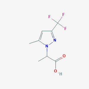 2-[5-methyl-3-(trifluoromethyl)-1H-pyrazol-1-yl]propanoic acid