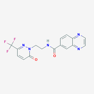 N-[2-[6-Oxo-3-(trifluoromethyl)pyridazin-1-yl]ethyl]quinoxaline-6-carboxamide