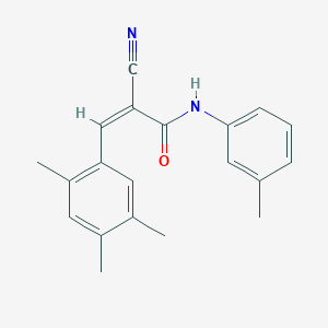 (Z)-2-cyano-N-(3-methylphenyl)-3-(2,4,5-trimethylphenyl)prop-2-enamide