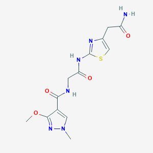N-(2-((4-(2-amino-2-oxoethyl)thiazol-2-yl)amino)-2-oxoethyl)-3-methoxy-1-methyl-1H-pyrazole-4-carboxamide