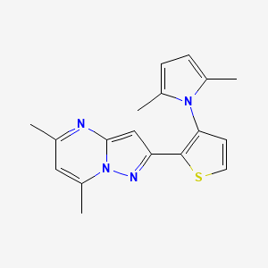 2-[3-(2,5-dimethyl-1H-pyrrol-1-yl)-2-thienyl]-5,7-dimethylpyrazolo[1,5-a]pyrimidine