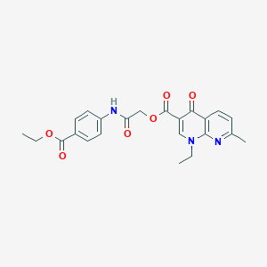 molecular formula C23H23N3O6 B2982541 {[4-(ethoxycarbonyl)phenyl]carbamoyl}methyl 1-ethyl-7-methyl-4-oxo-1,4-dihydro-1,8-naphthyridine-3-carboxylate CAS No. 562793-73-1